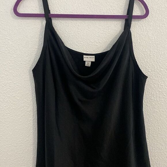 Ava and Viv -silky black Cowl neck tank -size XXL - Picture 2 of 6